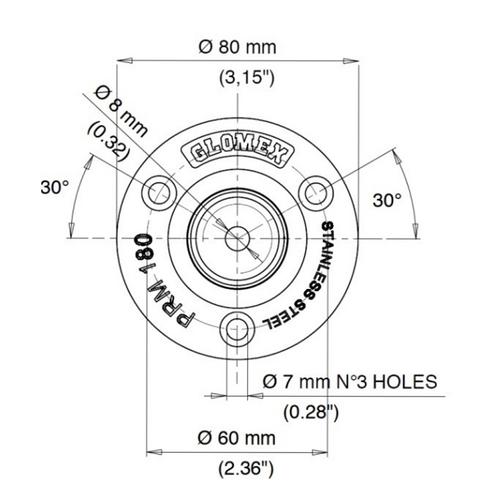 GLOMEX ANTENNFÄSTE 33MM GÄNG